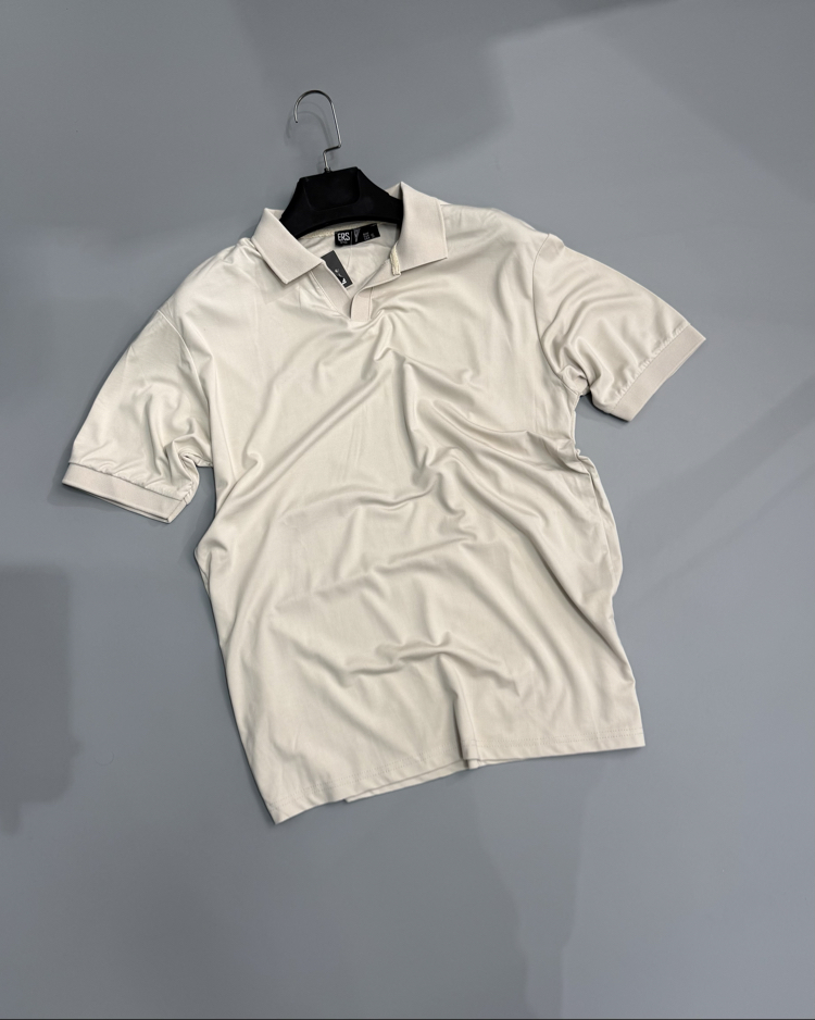 Taş rengi polo yaka 
