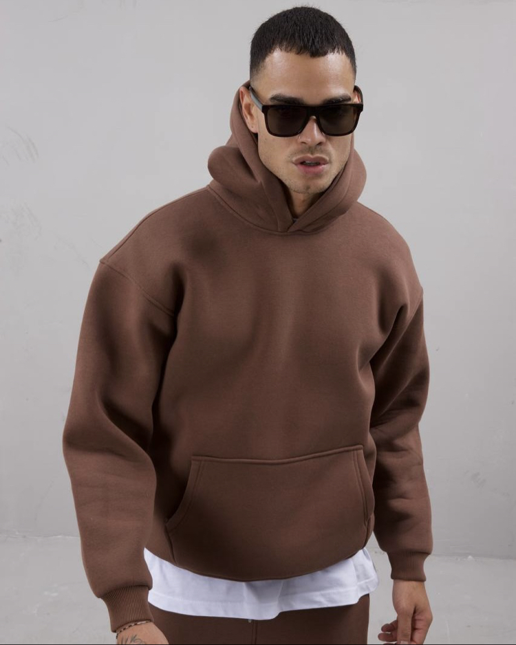 Kahverengi oversize hoodie 