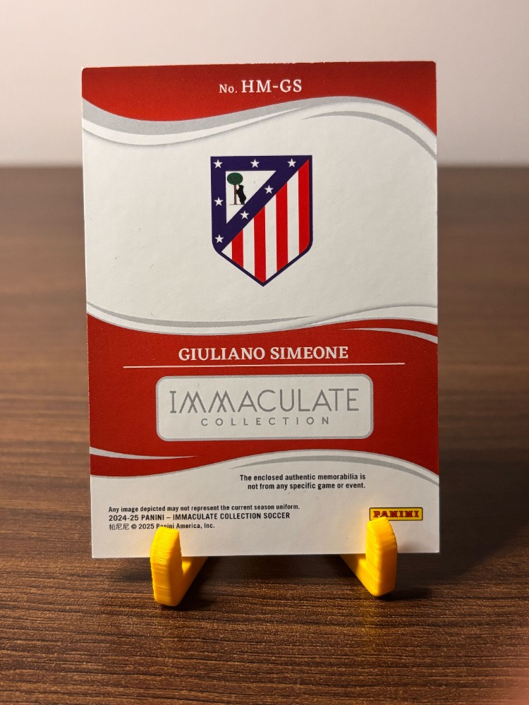 Giuliano Simeone Panini Immaculate Forma Parçası /20