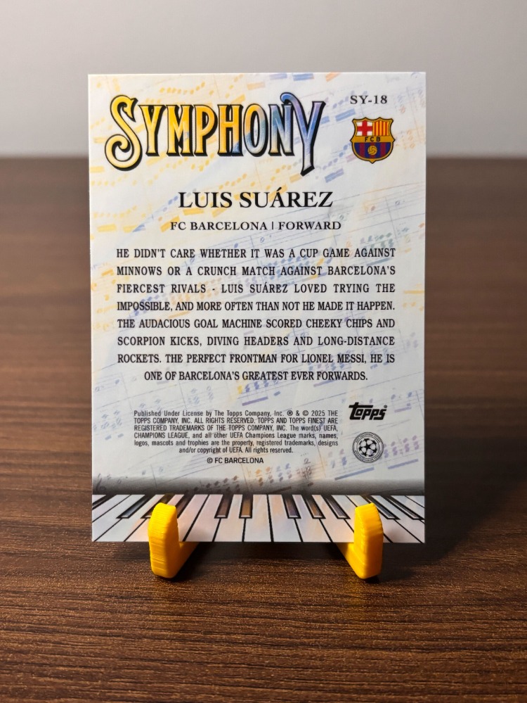 Topps Finest  Luis Suarez Symphony /99 Numaralı Kartı