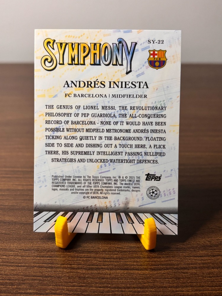 Topps Finest Andres Iniesta Symphony /75 numaralı Kartı