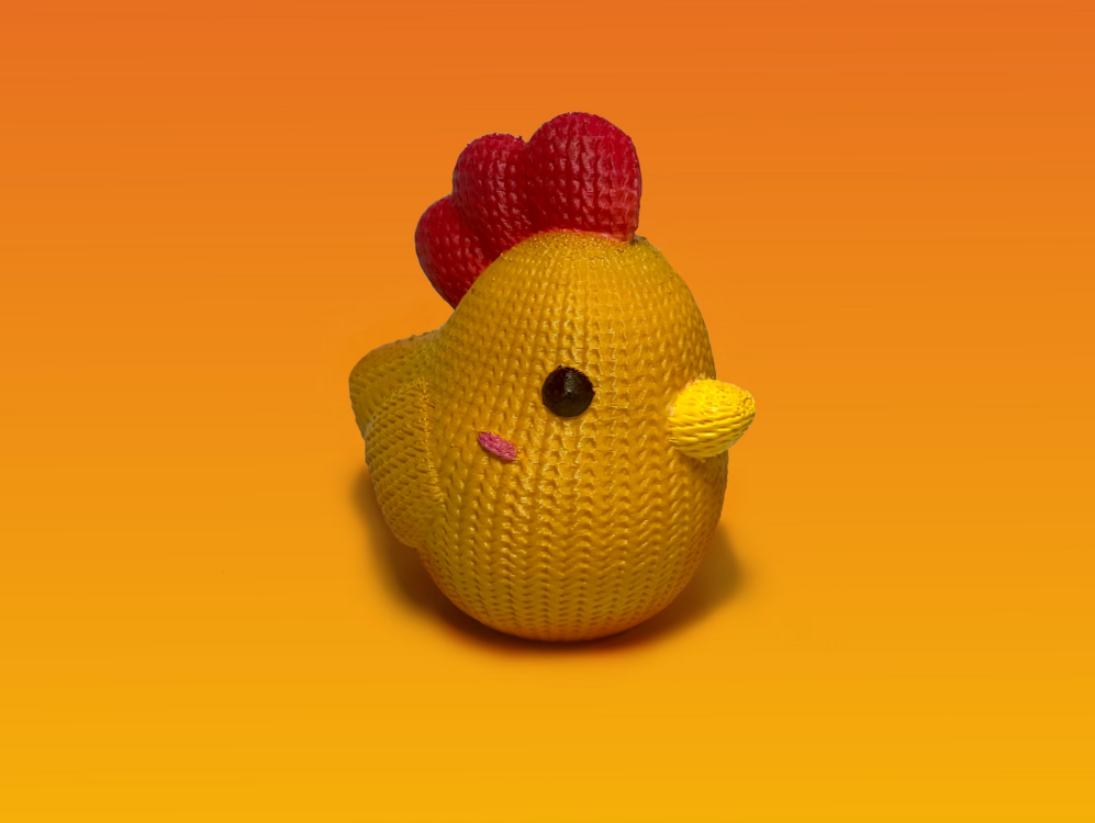 Sevimli Tavuk – 3D Örgü Tasarımı