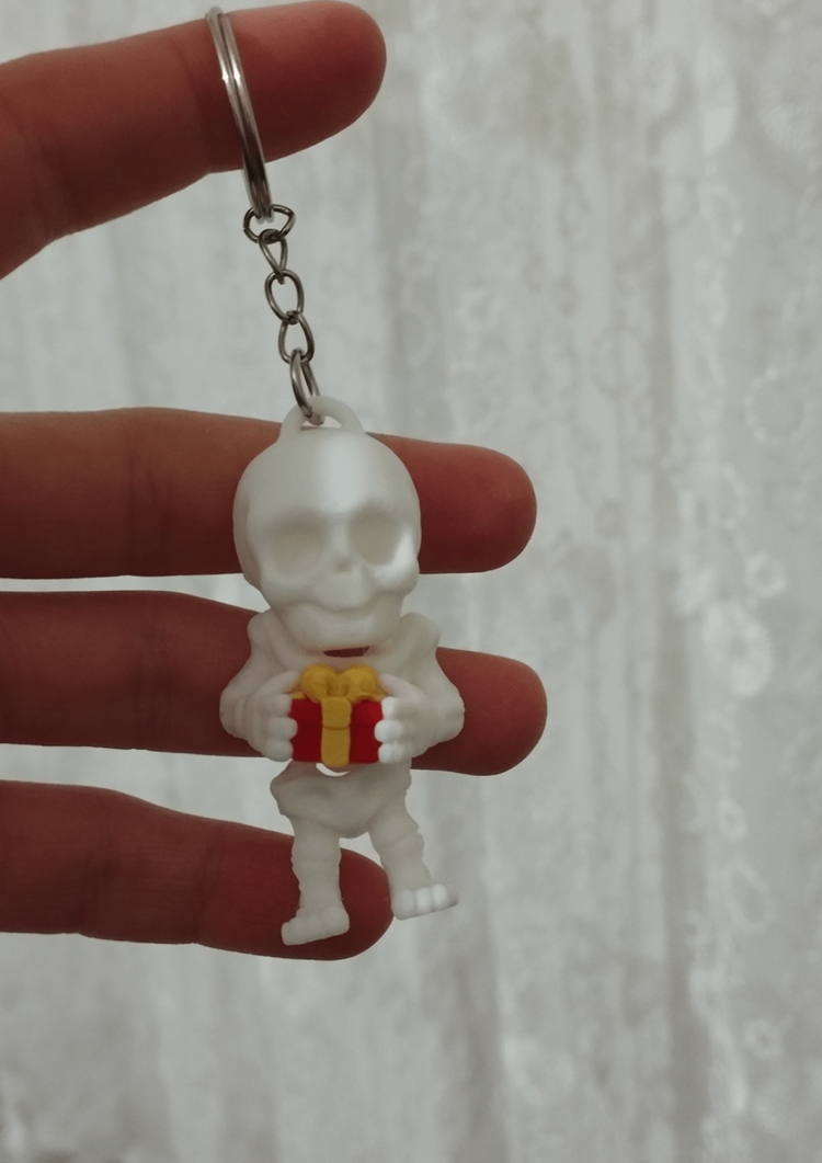 Sevimli İskelet - 3D Hediyelik Anahtarlık