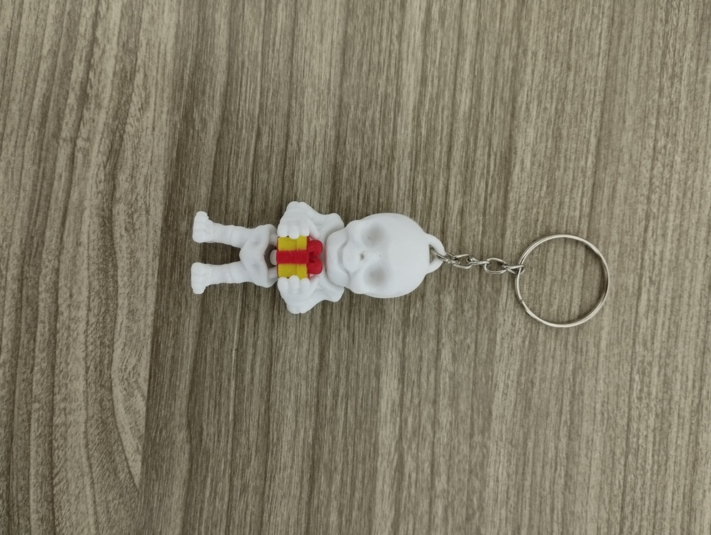 Sevimli İskelet - 3D Hediyelik Anahtarlık