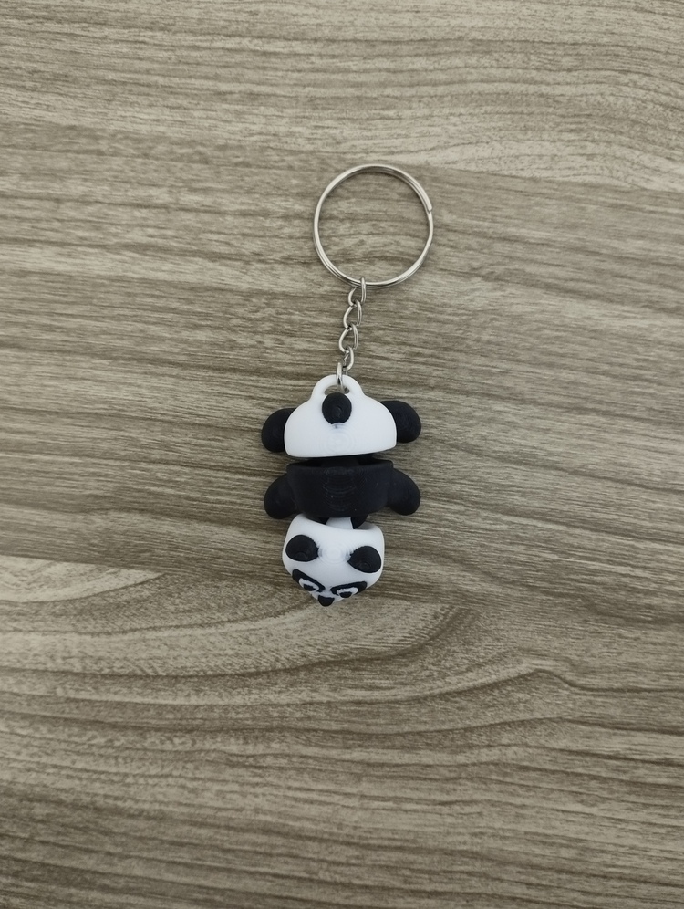 Sevimli Panda - 3D Hareketli Anahtarlık