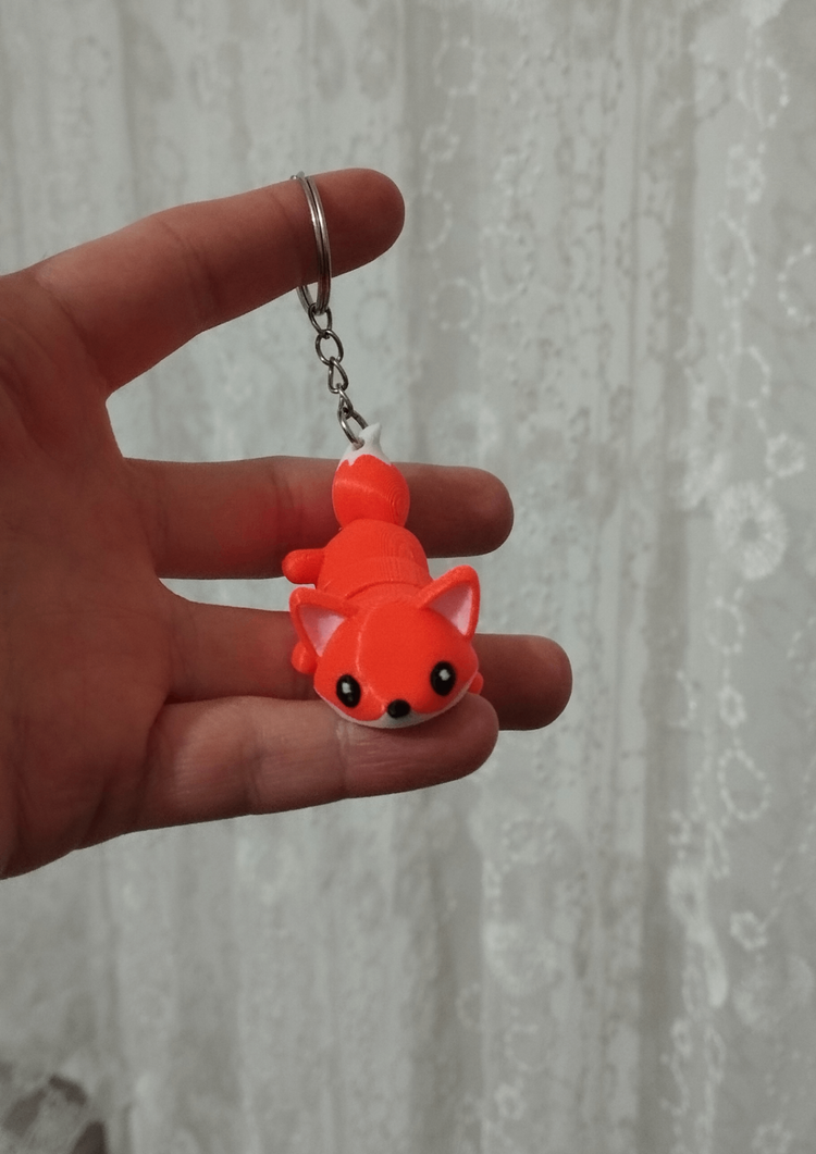 Sevimli Tilki - 3D Hareketli Anahtarlık