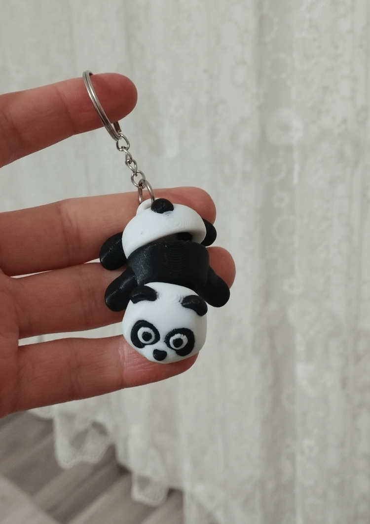 Sevimli Panda - 3D Hareketli Anahtarlık