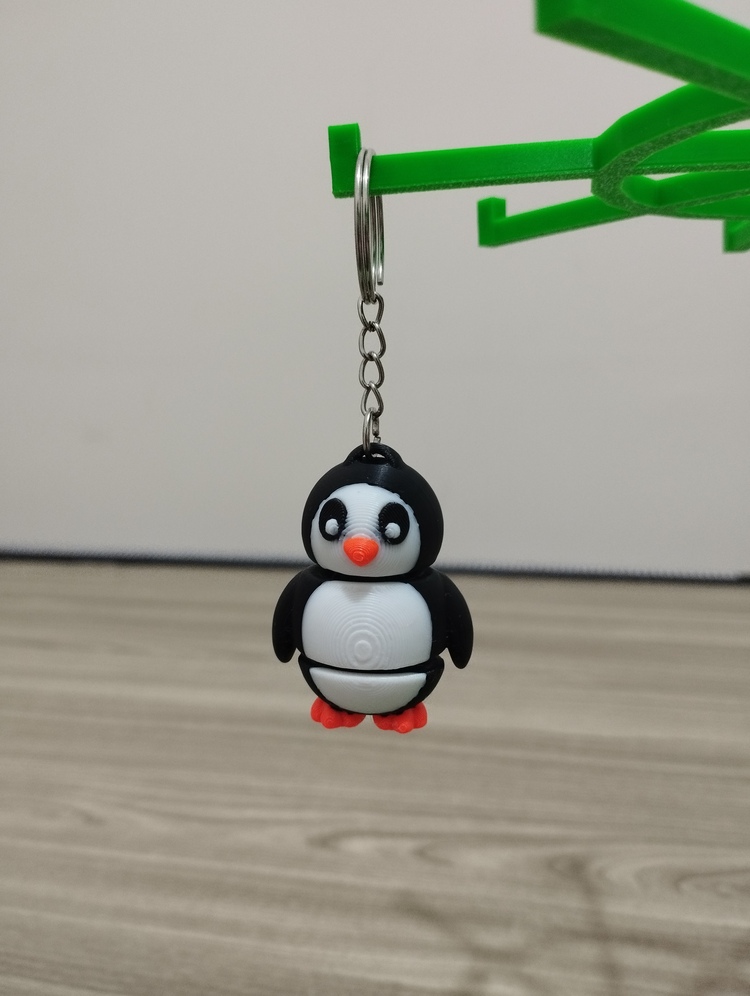 Sevimli Penguen - 3D Hareketli Anahtarlık