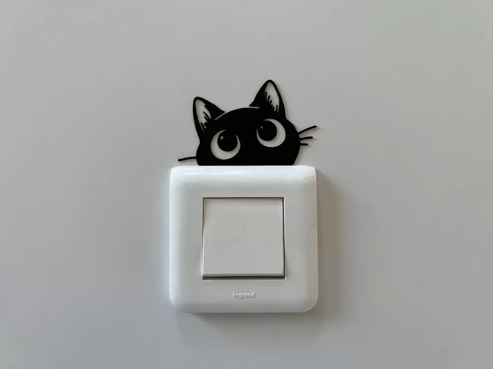Sevimli Kedi - Priz Dekoru