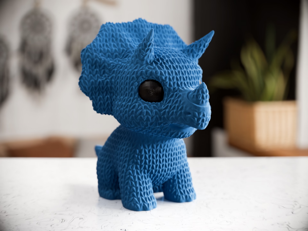 Sevimli Triceratops – 3D Örgü Tasarımı