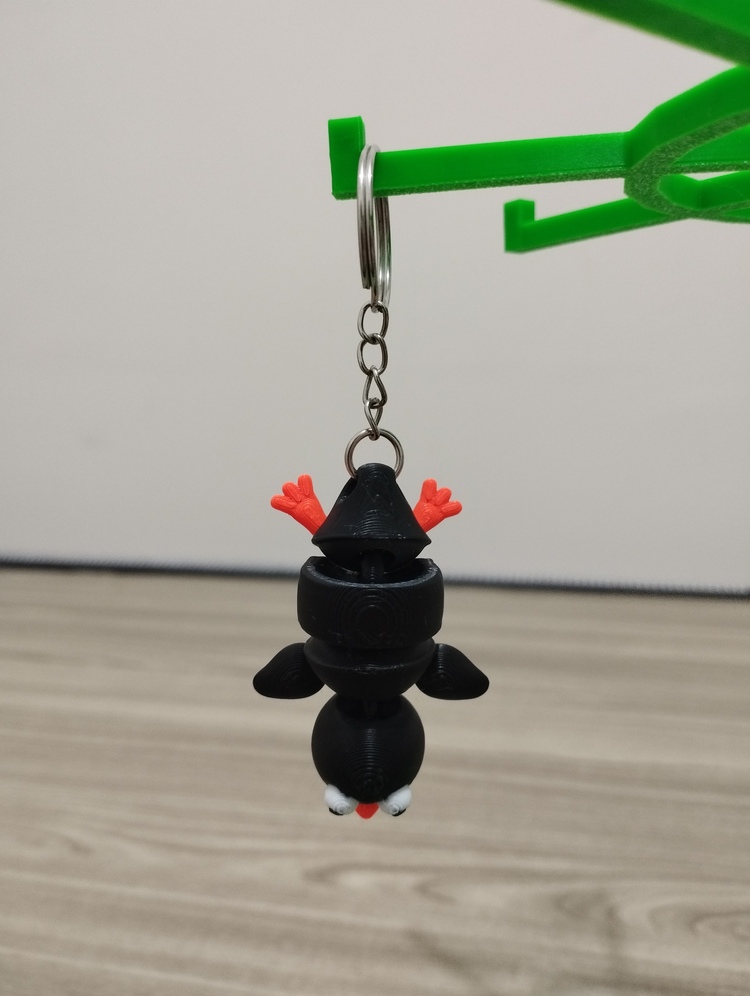 Siyah Ördek - 3D Hareketli Anahtarlık