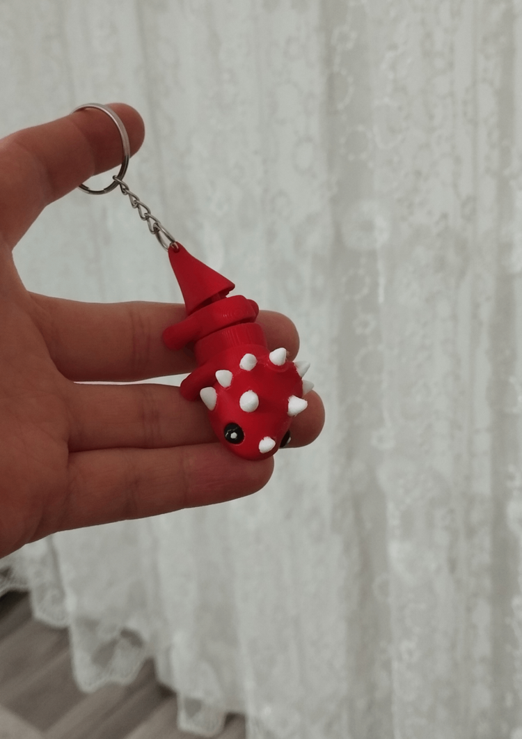 Sevimli Dinozor - 3D Hareketli Anahtarlık