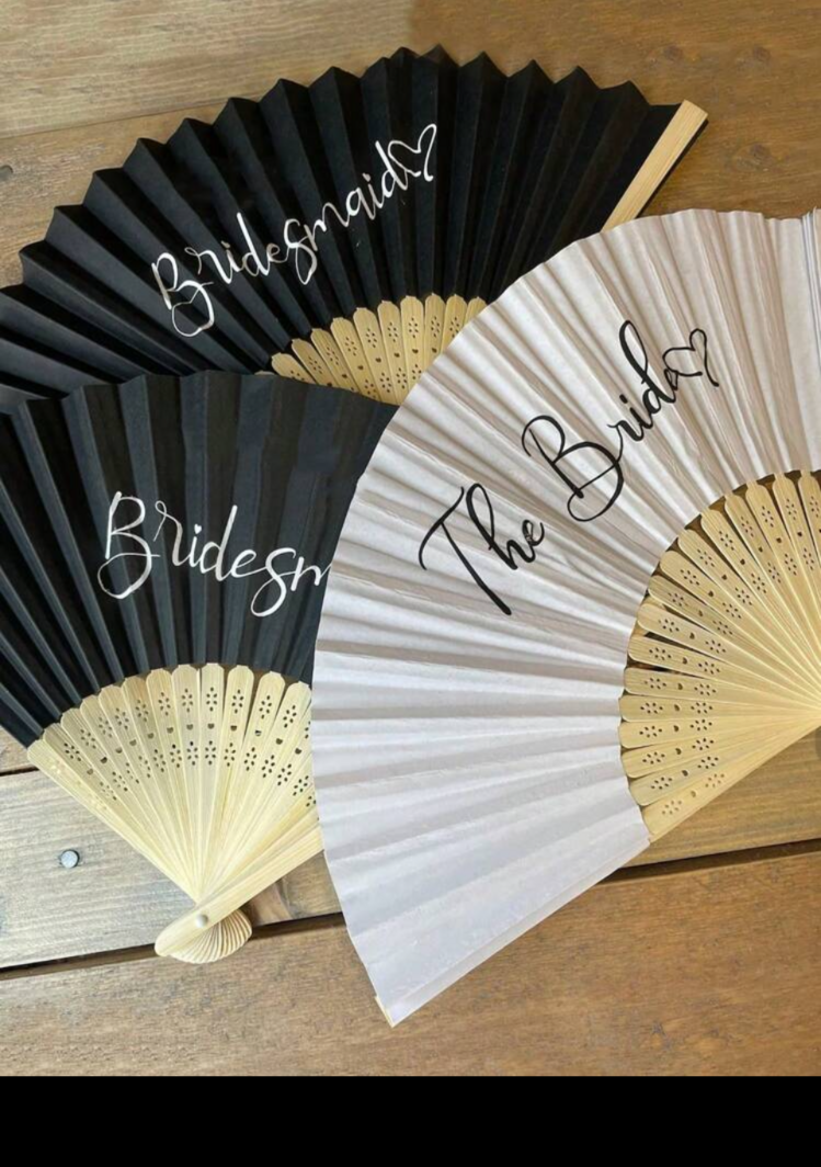 Bride Yazılı Bambu Yelpaze 10 adet