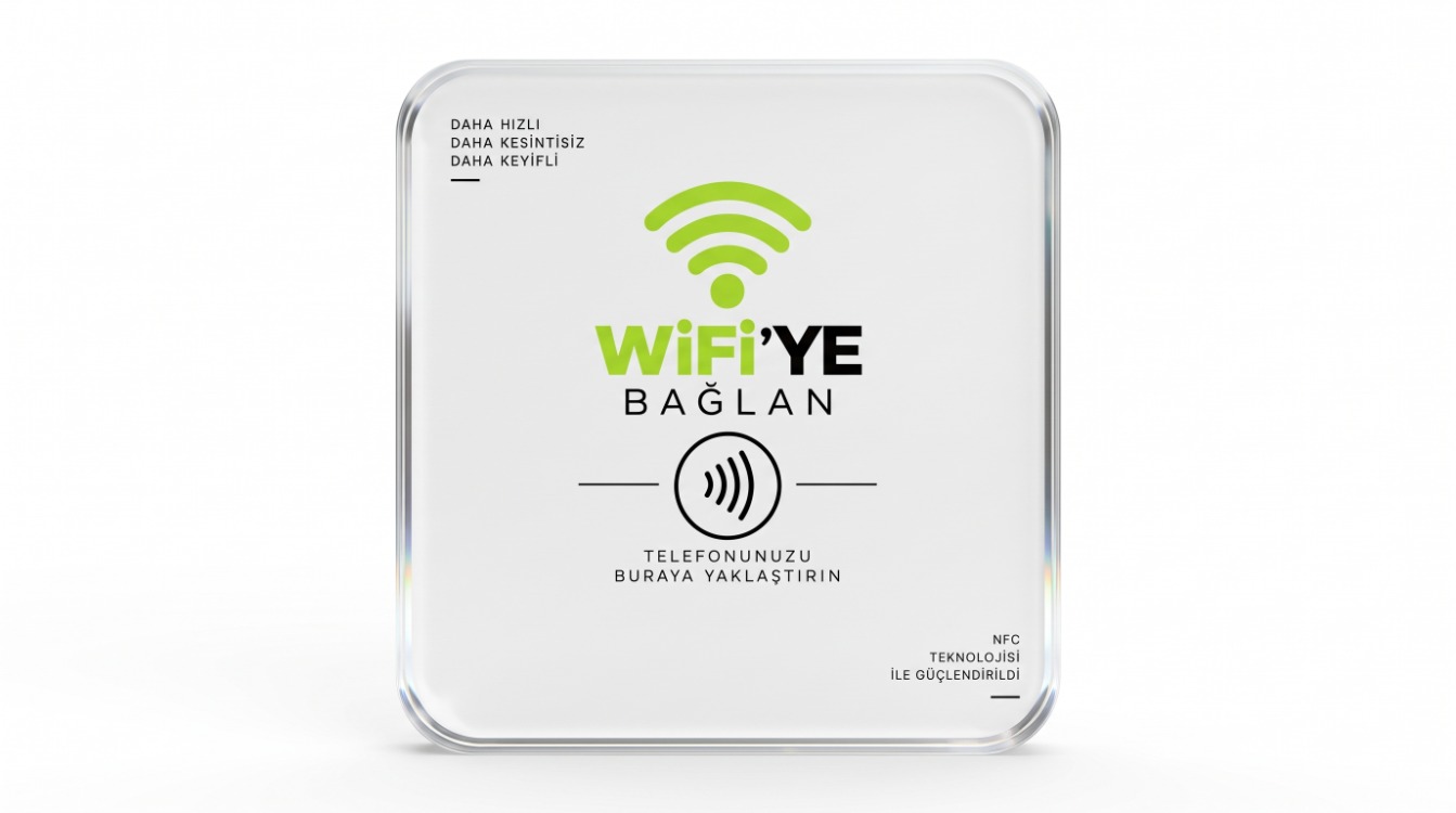 Touchify | Kafeler ve İşletmeler İçin Tek Dokunuşla Hızlı Wi-Fi Bağlantı NFC Kartı