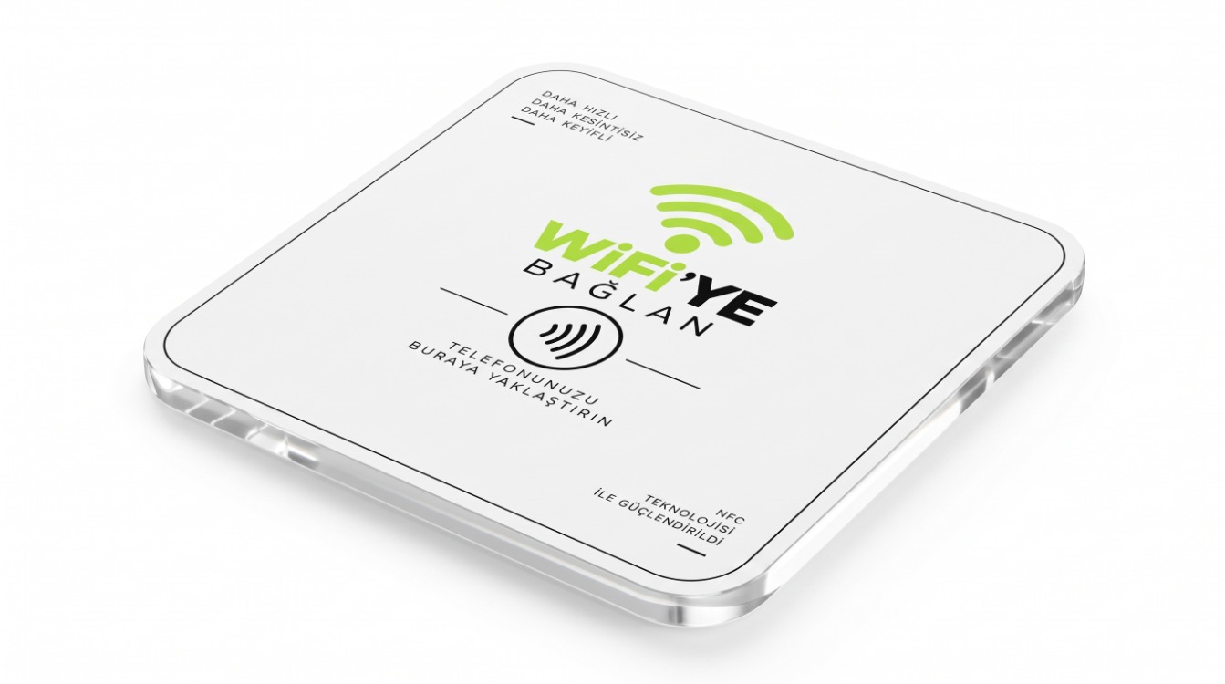 Touchify | Kafeler ve İşletmeler İçin Tek Dokunuşla Hızlı Wi-Fi Bağlantı NFC Kartı