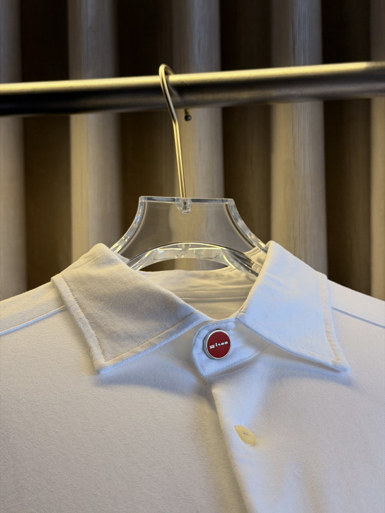 Kiton Logo Pamuk Örme Gömlek