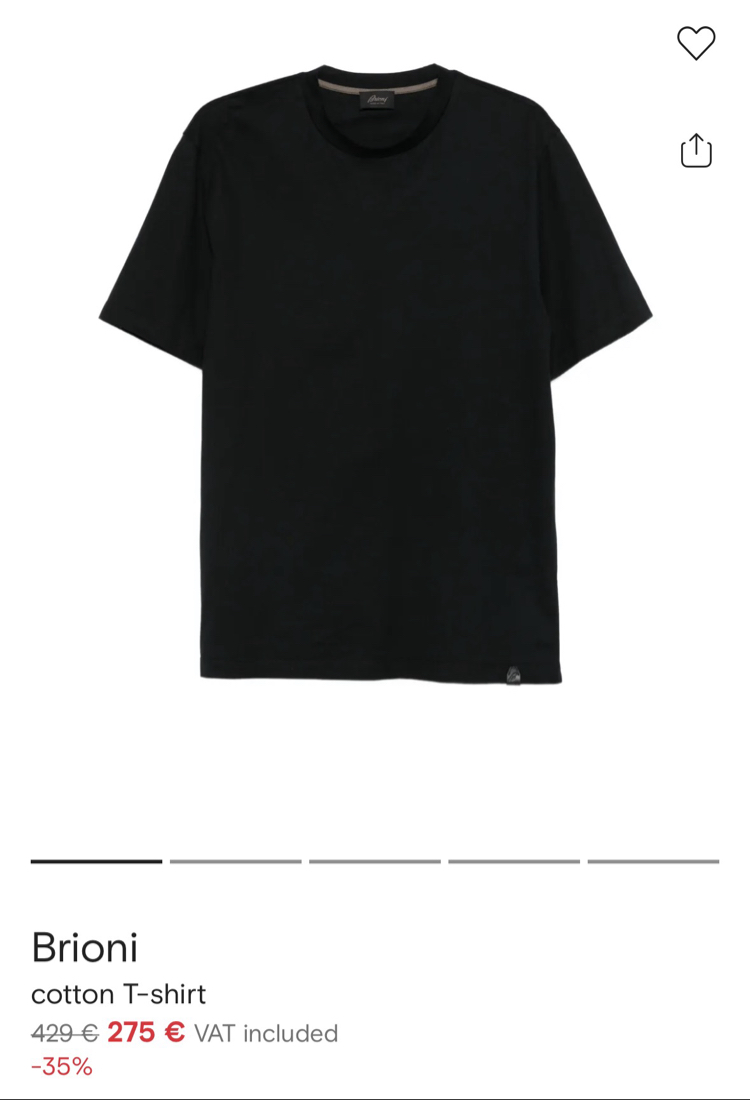 Brioni Deri Logo Pamuk Tshirt