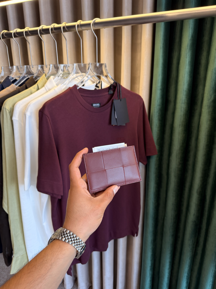 Bottega Veneta %100 Deri Kartlık (Mürdüm)