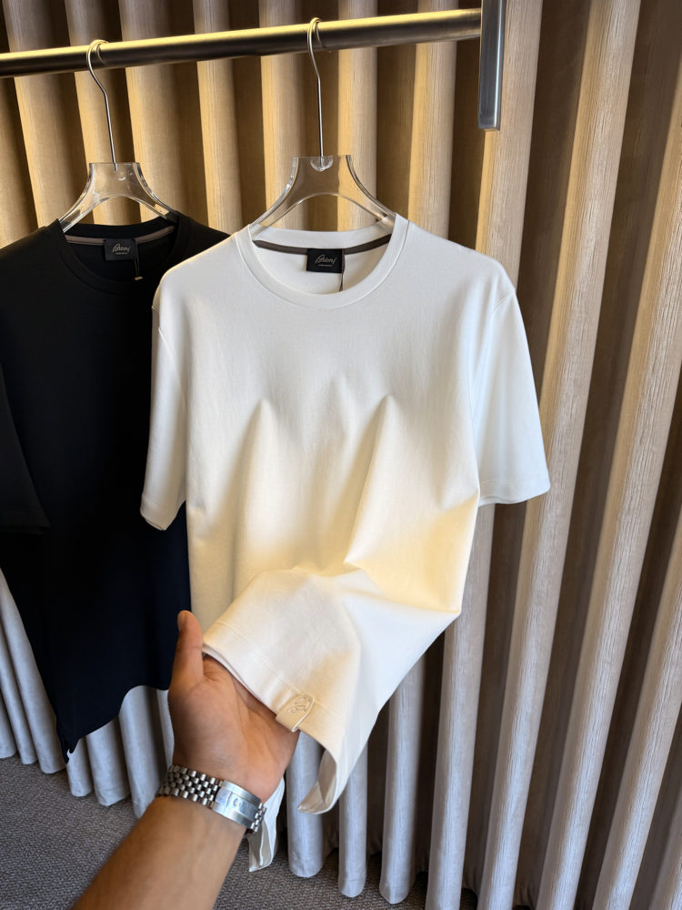Brioni Deri Logo Pamuk Tshirt