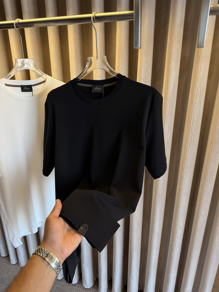 Brioni Deri Logo Pamuk Tshirt