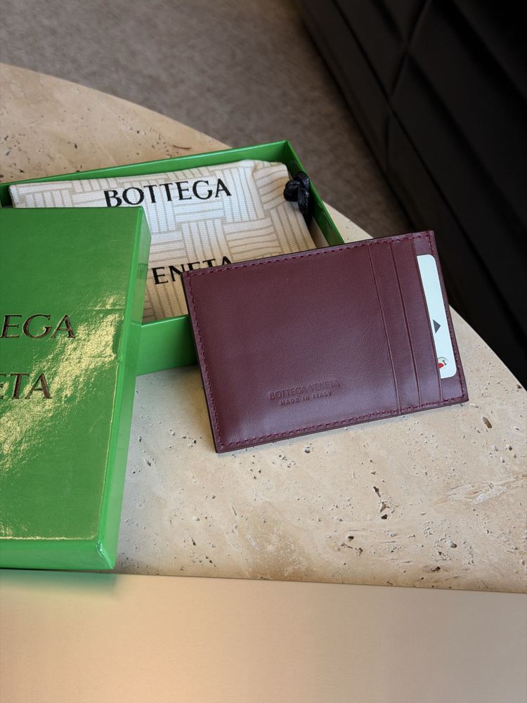 Bottega Veneta %100 Deri Kartlık (Mürdüm)