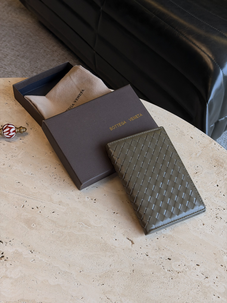 Bottega Veneta %100 Deri Cüzdan (Haki)