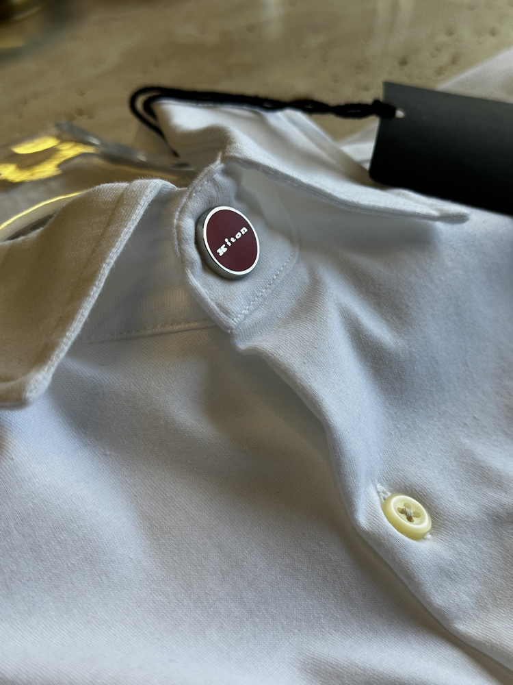 Kiton Logo Pamuk Örme Gömlek