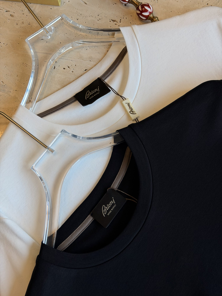 Brioni Deri Logo Pamuk Tshirt