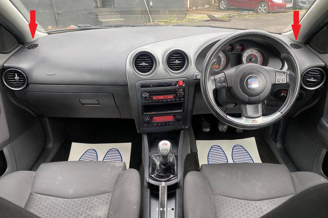 Seat Cordoba - Ibiza 2002- 2009 Torpido Üst Havalandırma Izgarası (2 Adet) 6l1819793b