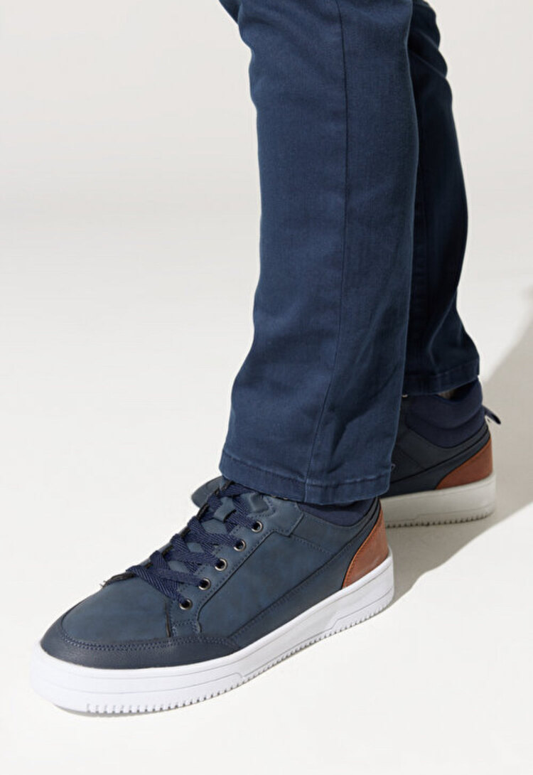 AC&CO Rahat Taban Spor Sneaker Lacivert Beyaz Bot