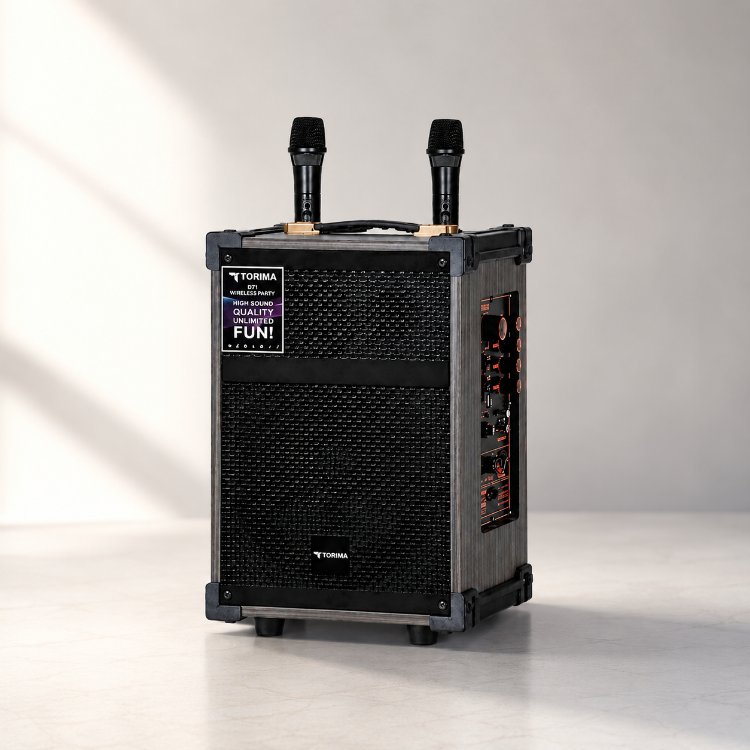 ÇEKÇEKLİ ÇİFT KARAOKELİ WİRELESS SPEAKER ( D 46 )