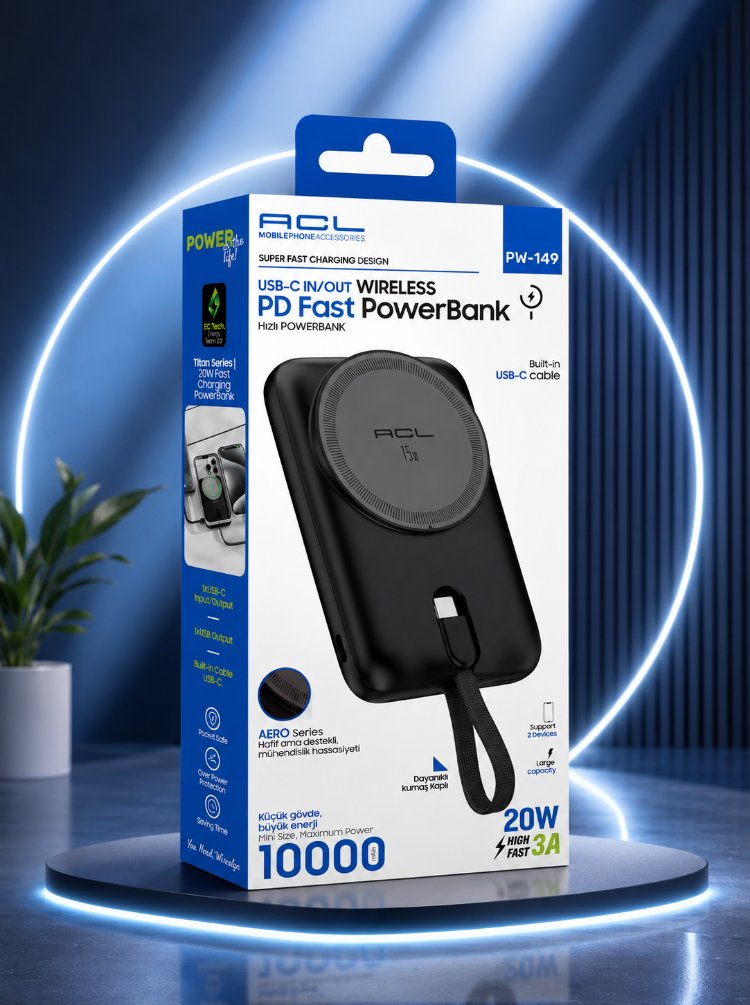 20 W 3A 10.000 MAH MAGSAFE POWERBANK ( PW 149 )