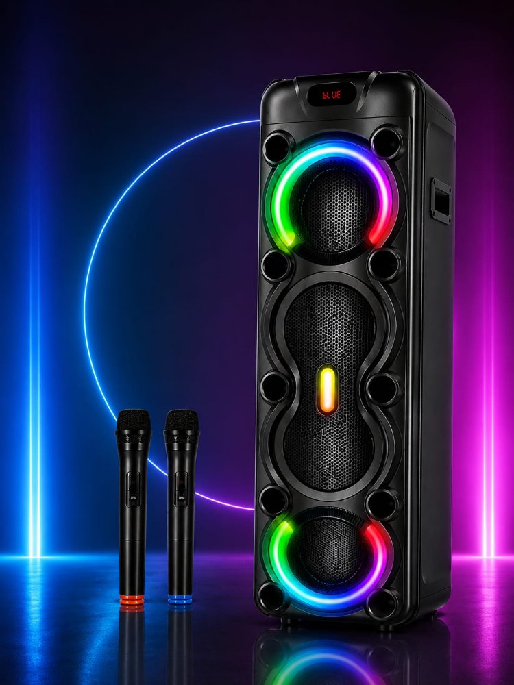 ÇİFT KARAOKELİ WİRELESS SPEAKER (8858)