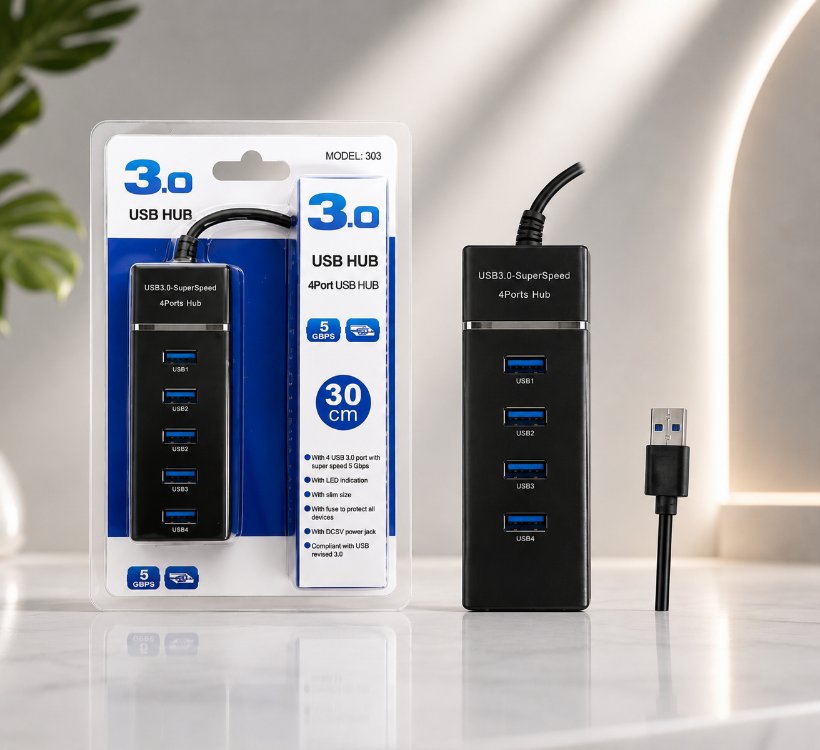 4 PORT 3 AMPER USB ÇOĞALTICI ( 5717 )