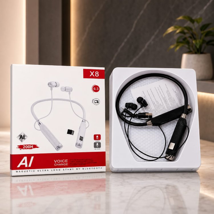 BOYUNDAN ASKILI BLUETOOTH KULAKLIK (X8)