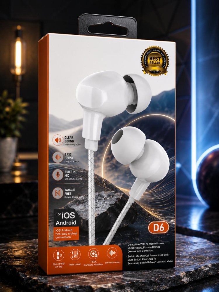 COMFORTABLE EARPHONES (D6)
