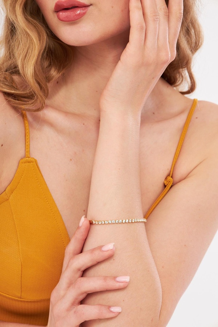 2.5mm Gold Su Yolu Bileklik