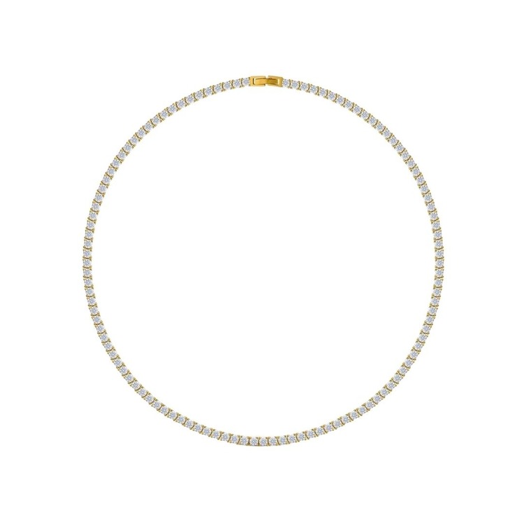 2.5mm Gold Dönmeyen Su Yolu Kolye