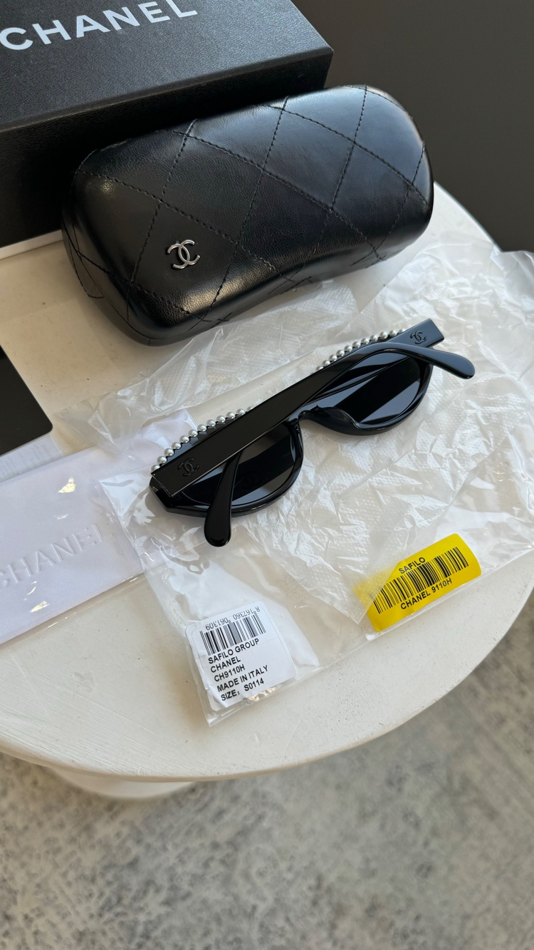 Chanel Oval İnci Detaylı Güneş Gözlüğü 