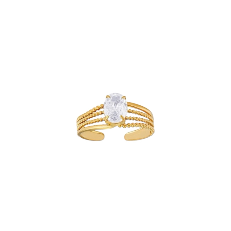 Oval Design Gold Yüzük 