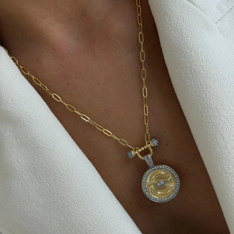 Plaka Eye Gold Kolye