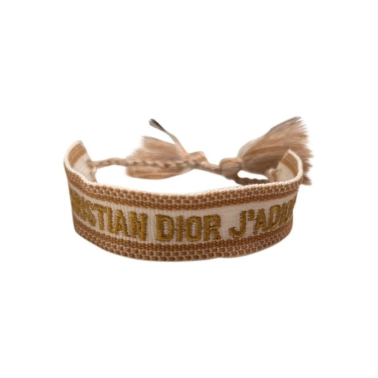 Beyaz Gold Dior İp Bileklik