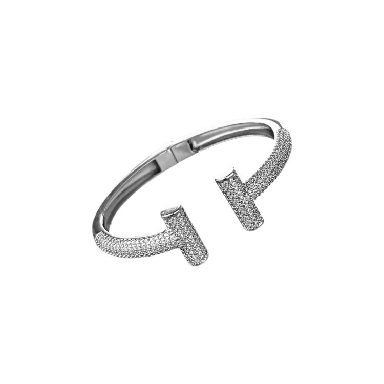 Marka Model Silver Zirkon Kelepçe 