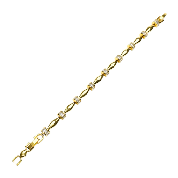 Gold Taş Detaylı 14K Bileklik 