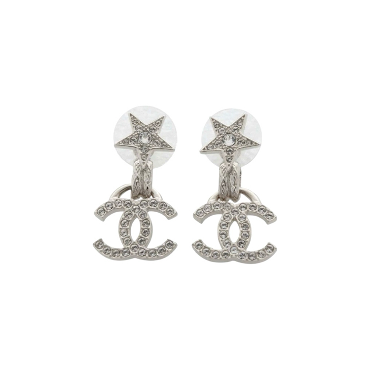 CC Sallantılı Silver Star Küpe