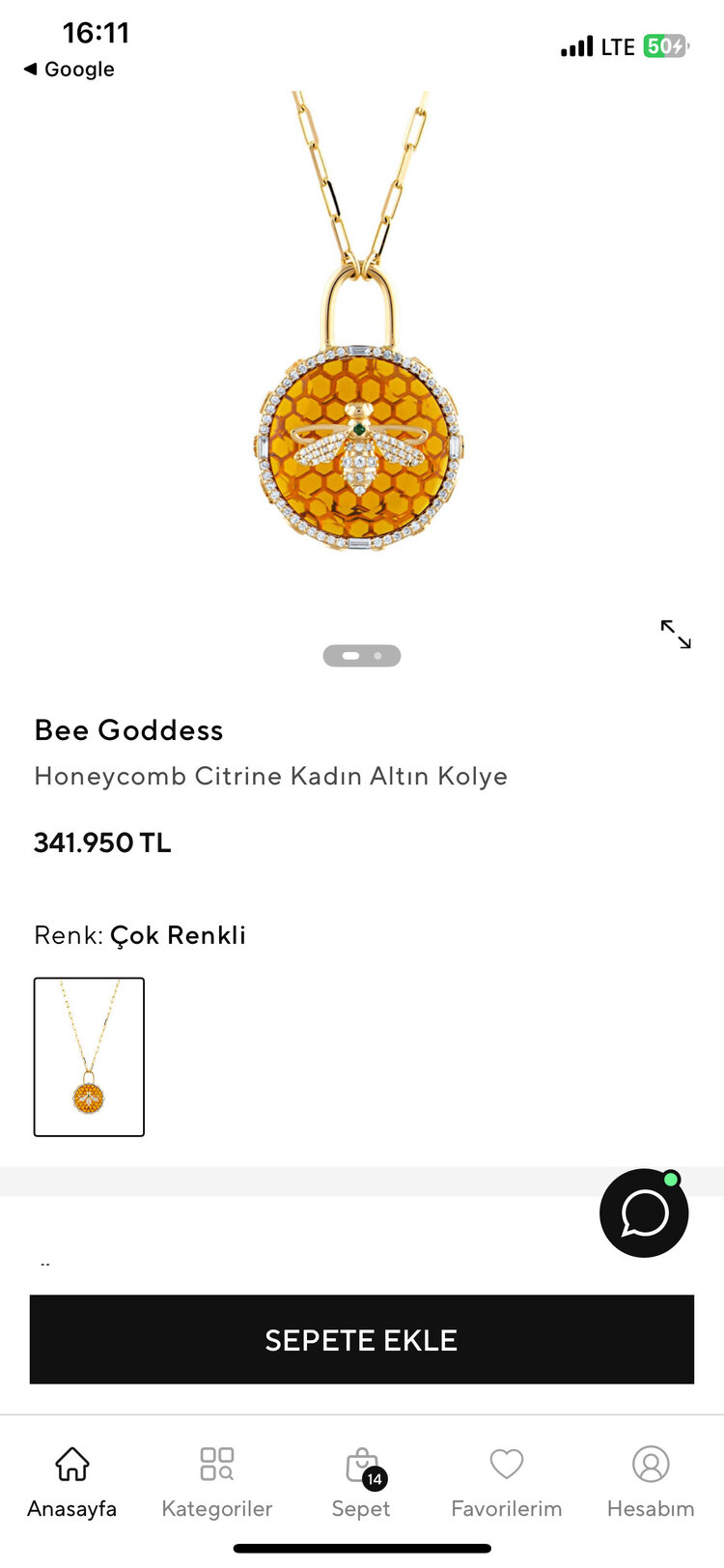 Queen Bee Kolye