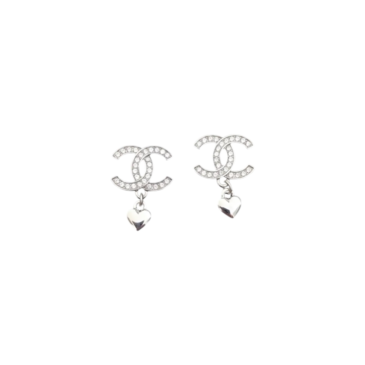 CC Heart Silver İthal Küpe