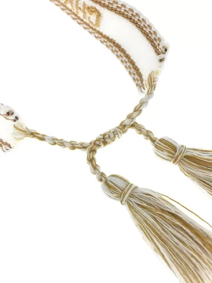 Beyaz Gold Dior İp Bileklik