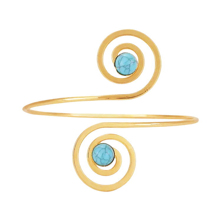Spiral Mavi Taşlı Pazu Bileklik 