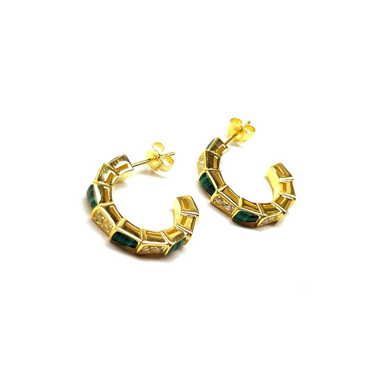 Serpenti Yeşil Küpe 